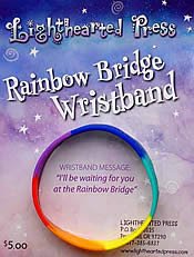Rainbow Bridge Wristband for pet loss